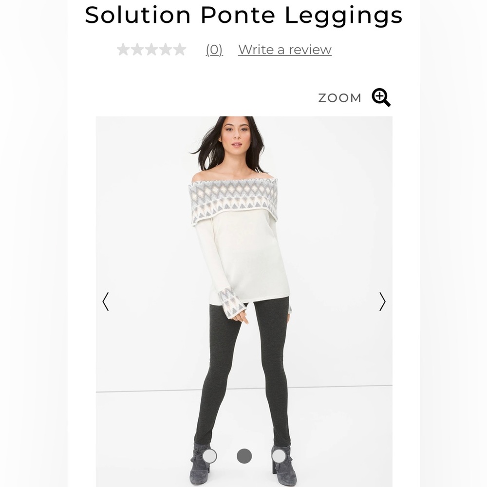 NWT WHBM Solution Ponte Leggings High Waist Grey - Picture 3 of 10